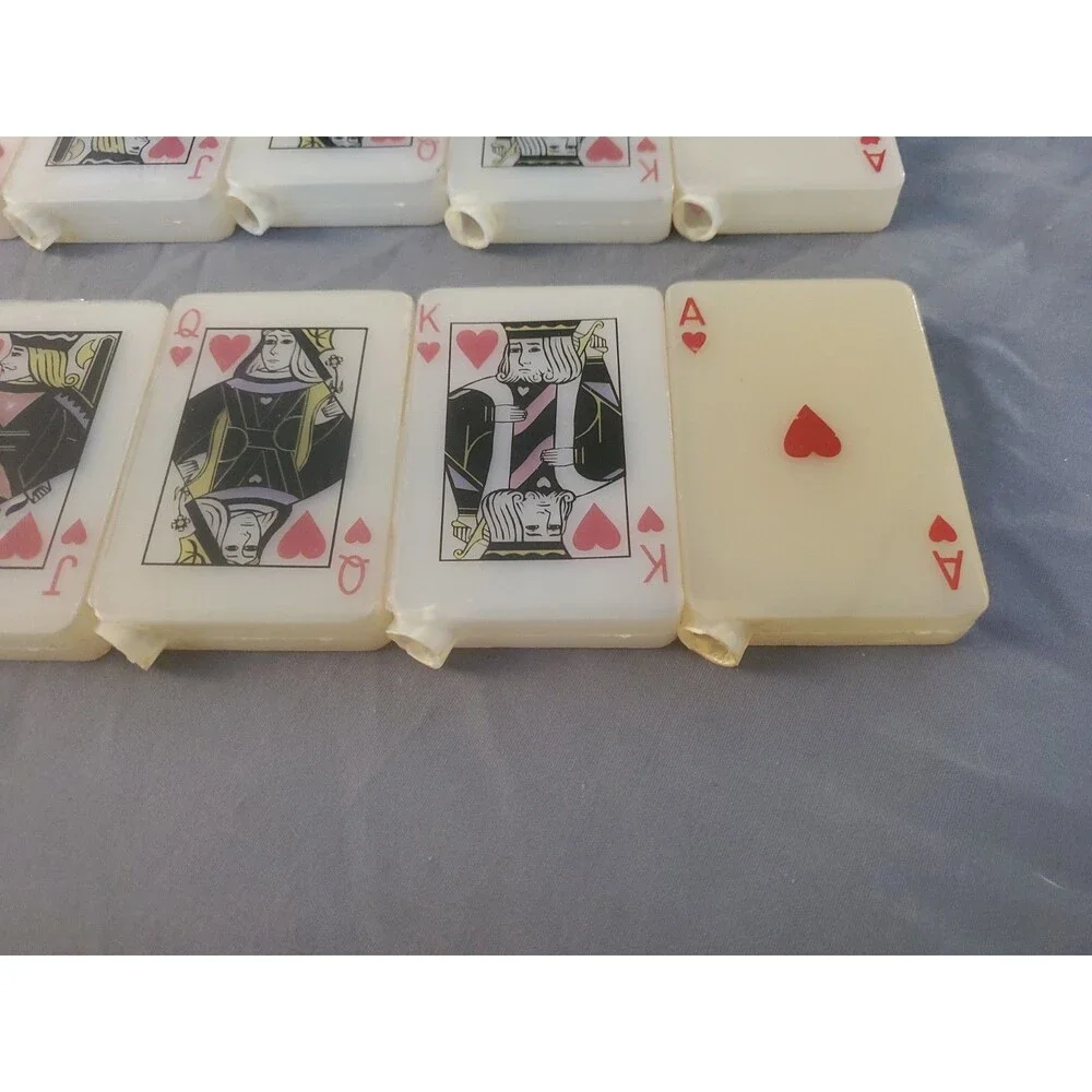 10 Vtg Bar Camper Rv String Light Covers Playing Cards Ace Hearts Royal Flush